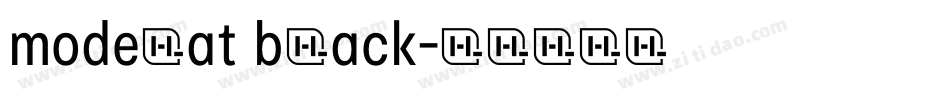 moderat black字体转换